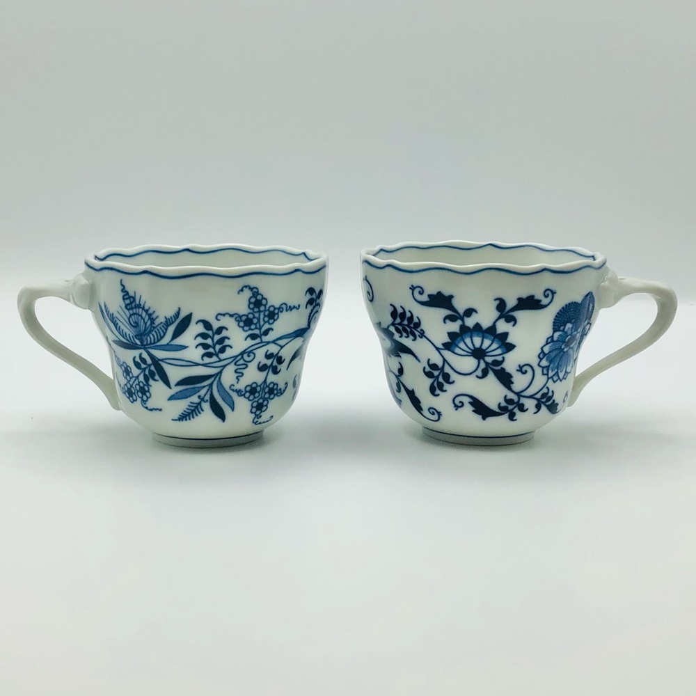 Vintage Japan Blue Danube Tea Cups Set of 2